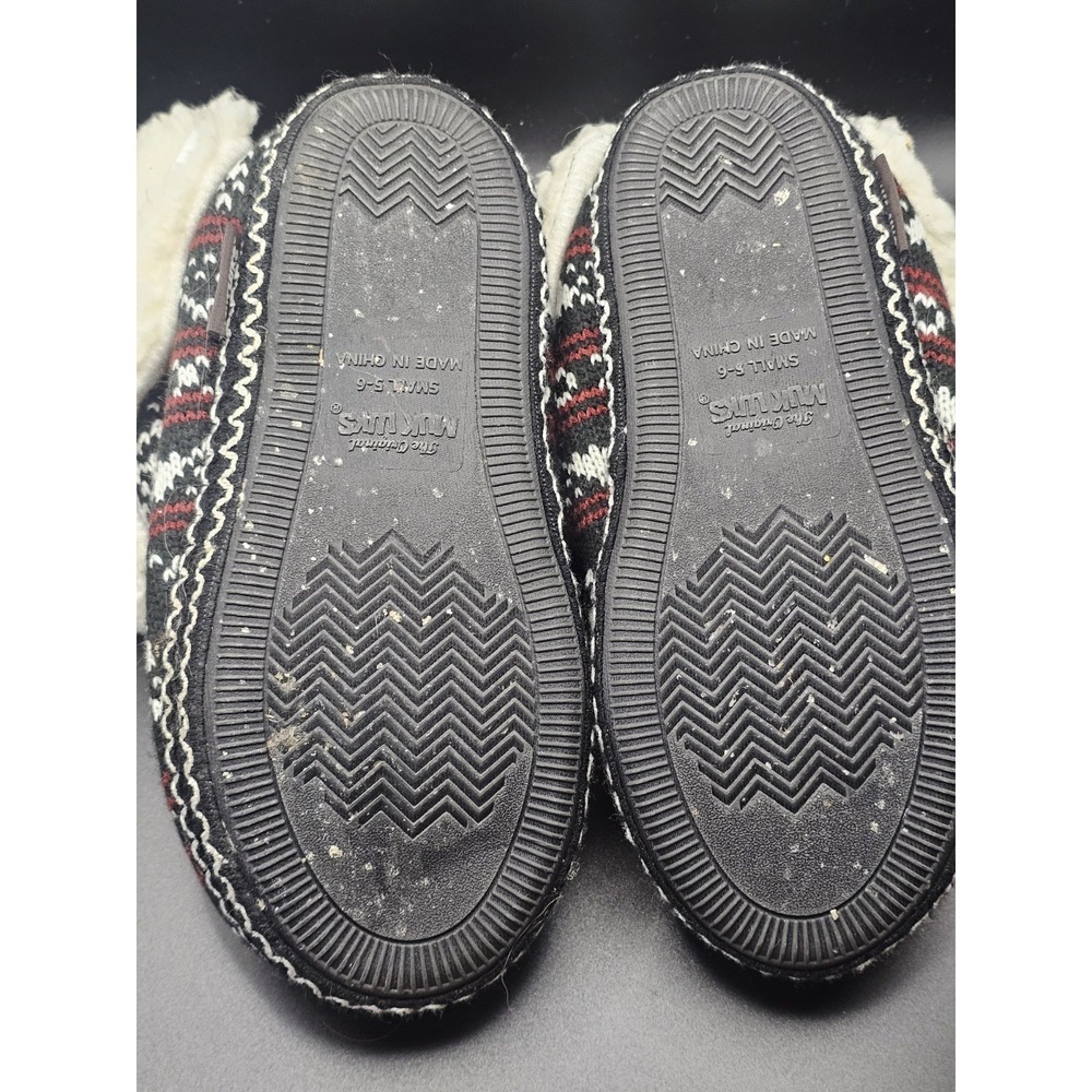 Muk Luks Slippers Womens 5-6 Magdalena Shearling Clog Slip On Comfort Red Fabric - Picture 6 of 7